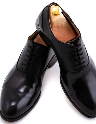 Pantofi mire din piele lacuita | Anghel Constantin Tailoring