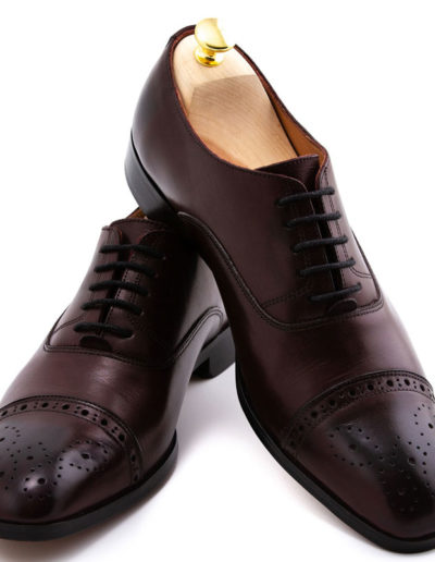 Pantofi barbatesti burgund la comanda | Anghel Constantin Tailoring
