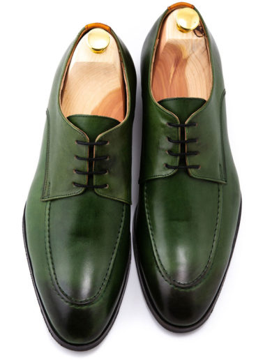 Pantofi made-to-measure patina verzi | Anghel Constantin Tailoring